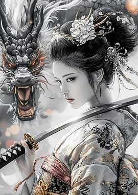 Geisha Dragon Katana