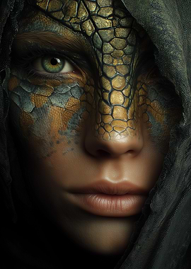 Reptilian Woman Portrait