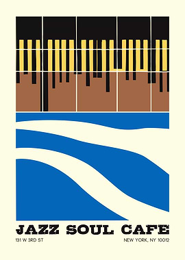 Jazz Soul Cafe Minimalist Art Print