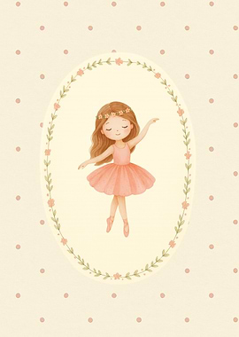 Ballerina Girl Illustration