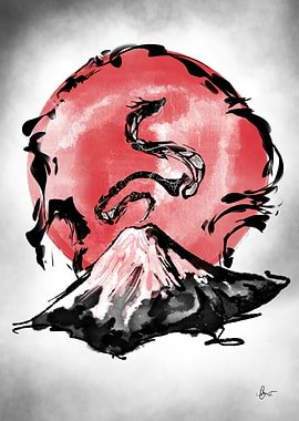 Dragon’s Dawn, over Fuji