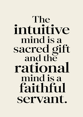 Intuitive Mind Sacred Gift Text Art