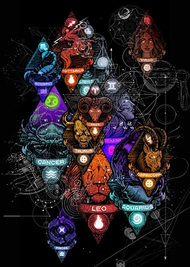 Zodiac Signs Illustration