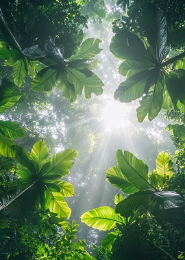 Lush Green Canopy with Sunlight