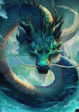 Azure Dragon in Water