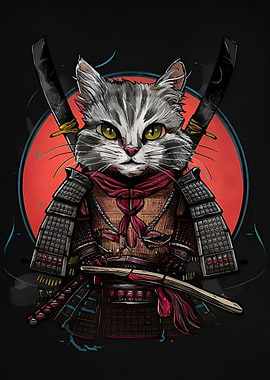 Samurai Cat Warrior