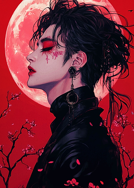 Red Moon Portrait