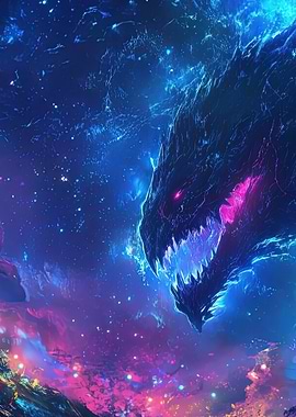 Cosmic Dragon Fantasy Art