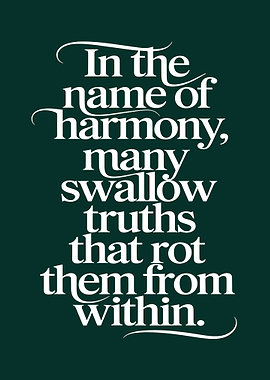 Harmony and Truths Text Art