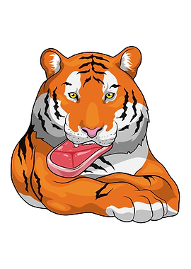 Tiger Eating Meat
