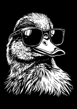 Cool Duck with Sunglasses