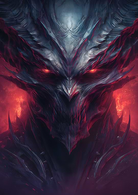 Demonic Creature with Red Eyes