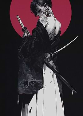 Tattooed Woman Katana