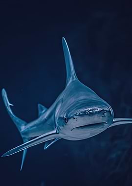 Shark in Deep Blue Water