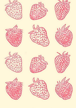 Strawberry Pattern Illustration