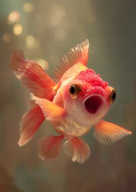 Surprised Goldfish Portrait