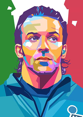 Colorful Portrait of Alessandro Del Piero