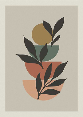Abstract Botanical Bohemian Style