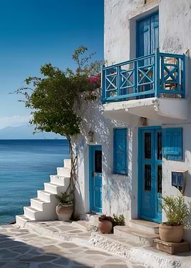 Greek Island Architecture: White and Blue
