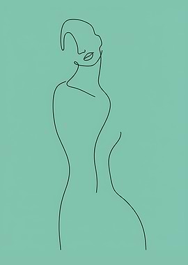 Minimalist Woman Line Art