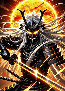 Cyberpunk Samurai Warrior