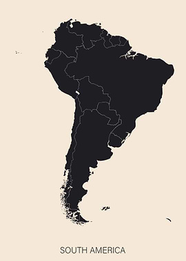South America Map Silhouette