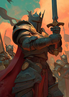 Armored Knight Sword Battle