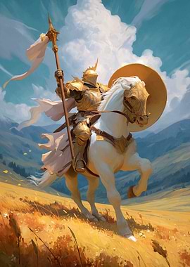 Golden Knight Horse