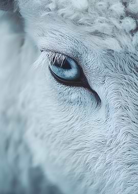 The Silent Gaze – Minimal Arctic Deer Close-Up Portrait