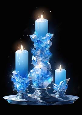 Crystal Candle Arrangement