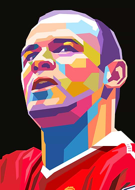 Wayne Rooney Pop Art Portrait