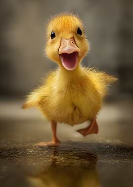 Happy Yellow Duckling