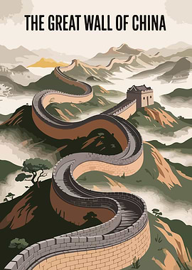 The Great Wall of China Illustration