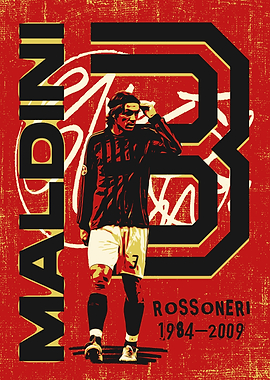 Paolo Maldini Poster Art