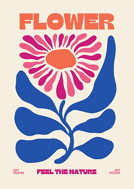 Abstract Flower Art Poster