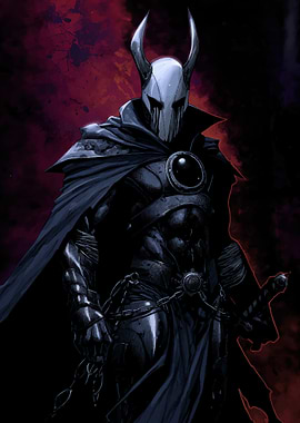 Dark Knight Horned Helmet