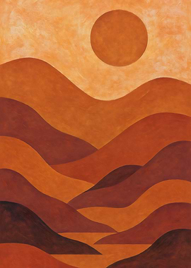 Terracotta Dunes – Abstract Desert Landscape