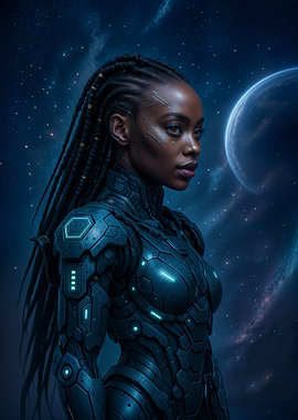 Sci-fi Warrior in Space