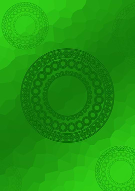 Green Geometric Mandala Pattern