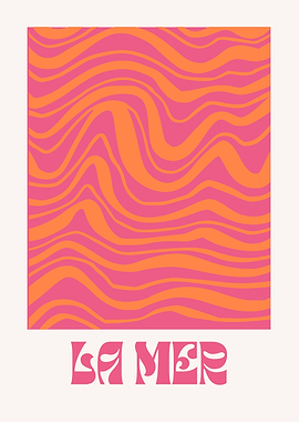 La Mer Abstract Wavy Pattern Art