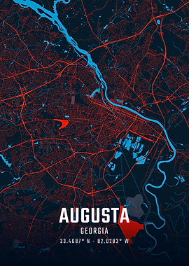 Augusta Georgia City Map