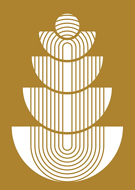 Abstract Geometric Stacked Shapes Art