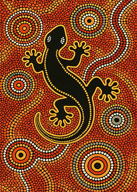 Aboriginal Art Lizard