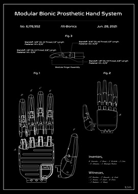 Modular Bionic Prosthetic Hand System Blueprint