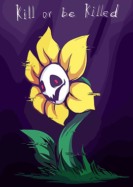 Creepy Flower with Skull Face