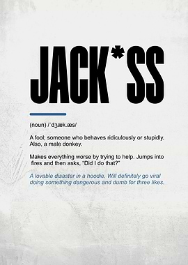 Jackass Definition Text Art