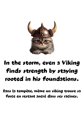 Viking Cat Motivational Image