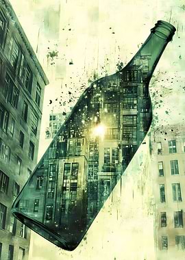 Cityscape in a Bottle