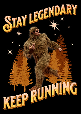 Bigfoot Running - Stay Legendary