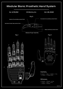 Modular Bionic Prosthetic Hand System Blueprint